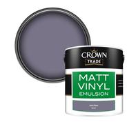 Crown Trade Vinyl Matt Walls & Ceilings Emulsion Paint Just Plum (R8181K) 2.5L