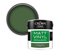 Crown Trade Vinyl Matt Walls & Ceilings Emulsion Paint Light Brunswick Green (E8082K) 2.5L