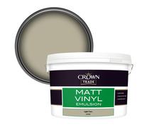 Crown Trade Vinyl Matt Walls & Ceilings Emulsion Paint Light Fern (C4430S) 10L