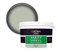 Crown Trade Vinyl Matt Walls & Ceilings Emulsion Paint Mellow Green (E4510P) 10L