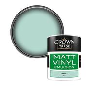 Crown Trade Vinyl Matt Walls & Ceilings Emulsion Paint Mercury (H8611G) 1L