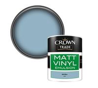 Crown Trade Vinyl Matt Walls & Ceilings Emulsion Paint Mid Blue (Du38) 1L