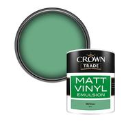 Crown Trade Vinyl Matt Walls & Ceilings Emulsion Paint Mid Green (Du17) 1L