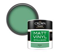 Crown Trade Vinyl Matt Walls & Ceilings Emulsion Paint Mid Green (Du17) 250Ml Tester