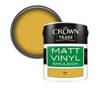 Crown Trade Vinyl Matt Walls & Ceilings Emulsion Paint Midas (B5453J) 5L