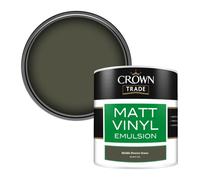 Crown Trade Vinyl Matt Walls & Ceilings Emulsion Paint Middle Bronze Green Bs 381C 223 (223) 250Ml Tester
