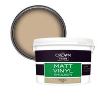 Crown Trade Vinyl Matt Walls & Ceilings Emulsion Paint Middle Brown (A6450Z) 10L
