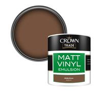 Crown Trade Vinyl Matt Walls & Ceilings Emulsion Paint Middle Brown Bs 381C 411 (411) 250Ml Tester