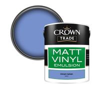Crown Trade Vinyl Matt Walls & Ceilings Emulsion Paint Midnight Highlight (Q4283T) 5L