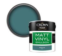 Crown Trade Vinyl Matt Walls & Ceilings Emulsion Paint Midnight Jade (K8152D) 2.5L