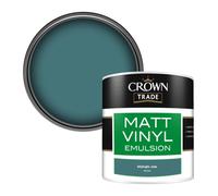 Crown Trade Vinyl Matt Walls & Ceilings Emulsion Paint Midnight Jade (K8152D) 250Ml Tester