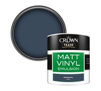 Crown Trade Vinyl Matt Walls & Ceilings Emulsion Paint Midnight Navy (P5062M) 250Ml Tester