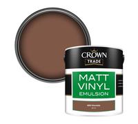 Crown Trade Vinyl Matt Walls & Ceilings Emulsion Paint Milk Chocolate (Z0111S) 2.5L