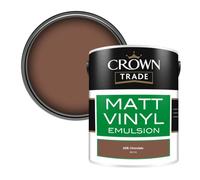 Crown Trade Vinyl Matt Walls & Ceilings Emulsion Paint Milk Chocolate (Z0111S) 5L