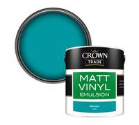 Crown Trade Vinyl Matt Walls & Ceilings Emulsion Paint Miller Blue (Tg3530) 2.5L