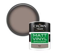 Crown Trade Vinyl Matt Walls & Ceilings Emulsion Paint Mocha (Z2250M) 1L