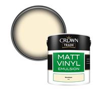 Crown Trade Vinyl Matt Walls & Ceilings Emulsion Paint Moonbeam (4466) 2.5L