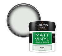 Crown Trade Vinyl Matt Walls & Ceilings Emulsion Paint Moonlight (18C31) 2.5L