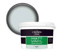 Crown Trade Vinyl Matt Walls & Ceilings Emulsion Paint Moonlight (4103) 10L