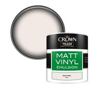 Crown Trade Vinyl Matt Walls & Ceilings Emulsion Paint Mystic White (A0820F) 250Ml Tester