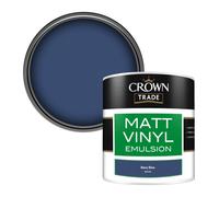 Crown Trade Vinyl Matt Walls & Ceilings Emulsion Paint Navy Blue (Q3074E) 250Ml Tester