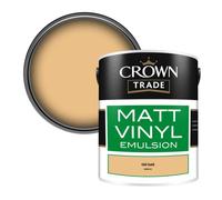 Crown Trade Vinyl Matt Walls & Ceilings Emulsion Paint Old Gold (A9561U) 5L