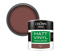 Crown Trade Vinyl Matt Walls & Ceilings Emulsion Paint Old Red (X8092J) 250Ml Tester