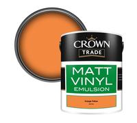 Crown Trade Vinyl Matt Walls & Ceilings Emulsion Paint Orange Pekoe (Z6373Q) 5L