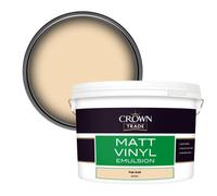 Crown Trade Vinyl Matt Walls & Ceilings Emulsion Paint Pale Gold (B1721C) 10L