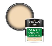 Crown Trade Vinyl Matt Walls & Ceilings Emulsion Paint Pale Gold (B1721C) 1L