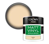Crown Trade Vinyl Matt Walls & Ceilings Emulsion Paint Pale Gold (B1721C) 250Ml Tester