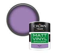 Crown Trade Vinyl Matt Walls & Ceilings Emulsion Paint Pale Lilac (Du45) 1L