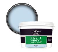 Crown Trade Vinyl Matt Walls & Ceilings Emulsion Paint Palest Blue (N4691E) 10L