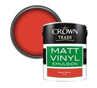 Crown Trade Vinyl Matt Walls & Ceilings Emulsion Paint Pantone 1788 C 2X (1788 C 2X) 5L