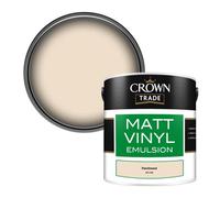 Crown Trade Vinyl Matt Walls & Ceilings Emulsion Paint Parchment (B2710M) 2.5L