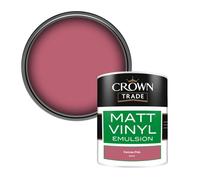 Crown Trade Vinyl Matt Walls & Ceilings Emulsion Paint Parisian Pink (W4203L) 1L