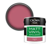 Crown Trade Vinyl Matt Walls & Ceilings Emulsion Paint Parisian Pink (W4203L) 2.5L