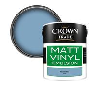 Crown Trade Vinyl Matt Walls & Ceilings Emulsion Paint Porcelain Blue (N7352C) 5L