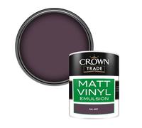Crown Trade Vinyl Matt Walls & Ceilings Emulsion Paint Ral 4007 (4007) 1L