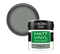 Crown Trade Vinyl Matt Walls & Ceilings Emulsion Paint Redrow County Green (F6250K) 2.5L