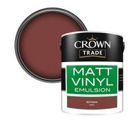 Crown Trade Vinyl Matt Walls & Ceilings Emulsion Paint Rich Sienna (X8082X) 5L