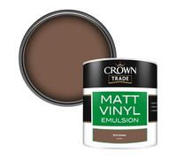 Crown Trade Vinyl Matt Walls & Ceilings Emulsion Paint Rich Umber (Z4121K) 250Ml Tester
