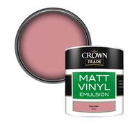 Crown Trade Vinyl Matt Walls & Ceilings Emulsion Paint Rose Satin (W8341Y) 250Ml Tester