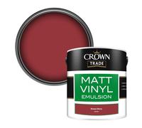 Crown Trade Vinyl Matt Walls & Ceilings Emulsion Paint Rowan Berry (X4094Q) 2.5L