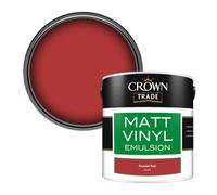 Crown Trade Vinyl Matt Walls & Ceilings Emulsion Paint Russian Red (X8125D) 2.5L