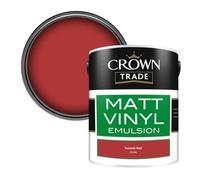 Crown Trade Vinyl Matt Walls & Ceilings Emulsion Paint Russian Red (X8125D) 5L