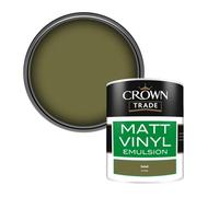 Crown Trade Vinyl Matt Walls & Ceilings Emulsion Paint Salad (C7142A) 1L