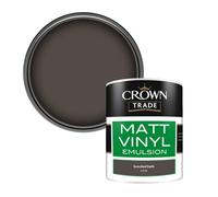 Crown Trade Vinyl Matt Walls & Ceilings Emulsion Paint Scorched Earth (Z7070K) 1L