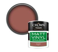 Crown Trade Vinyl Matt Walls & Ceilings Emulsion Paint Serrano Red (X9152H) 1L