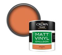 Crown Trade Vinyl Matt Walls & Ceilings Emulsion Paint Seville Orange (Z0303F) 250Ml Tester